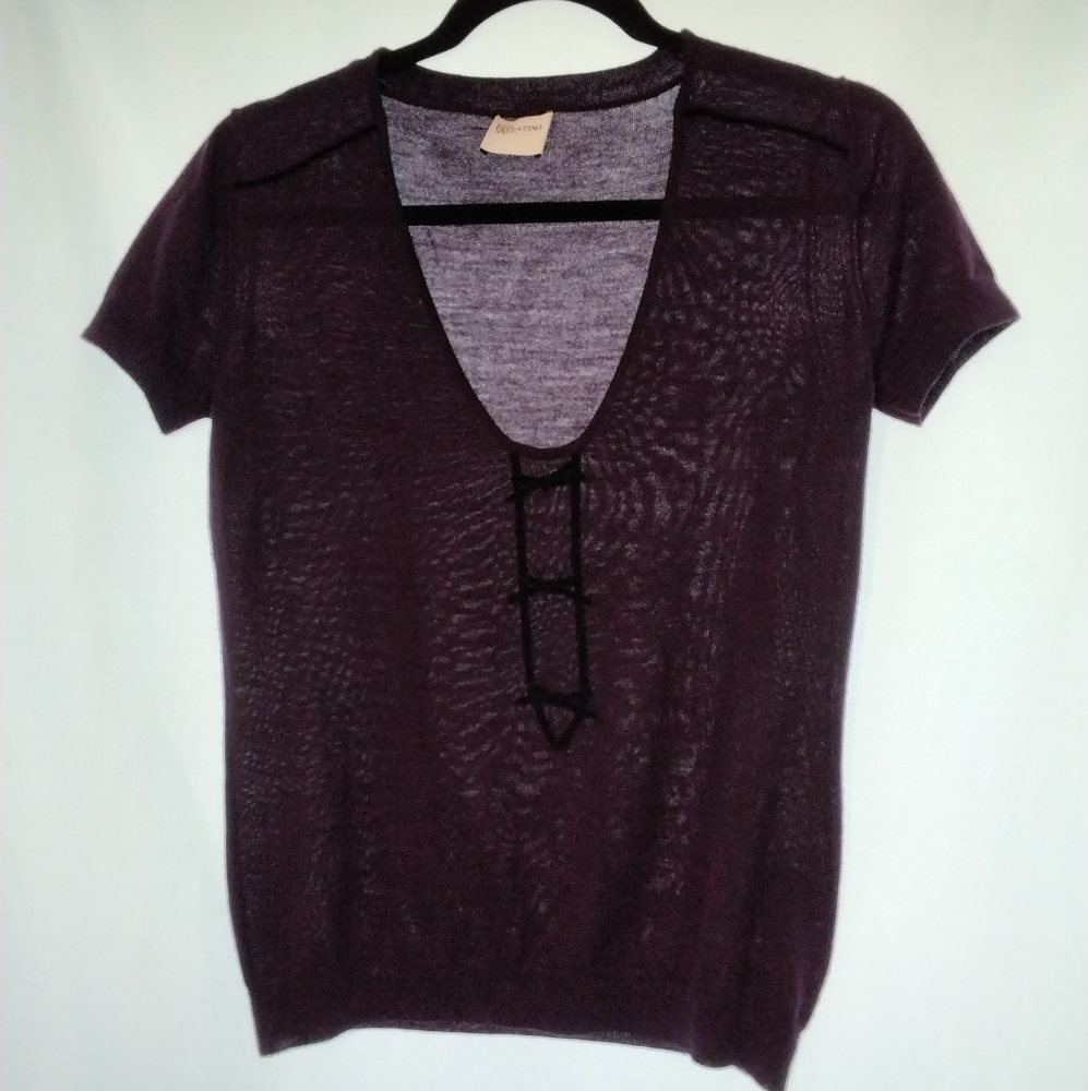 Red Valentino Wool Scoop Neck Top - Picture 4 of 16
